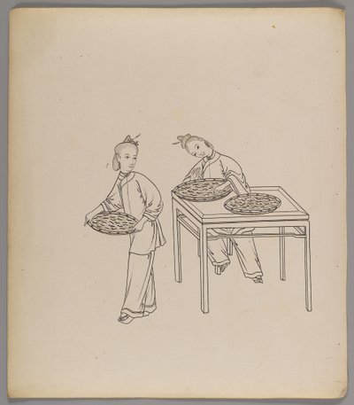 Album of separate leaves: Silk Cultivation and Production by Chinese School